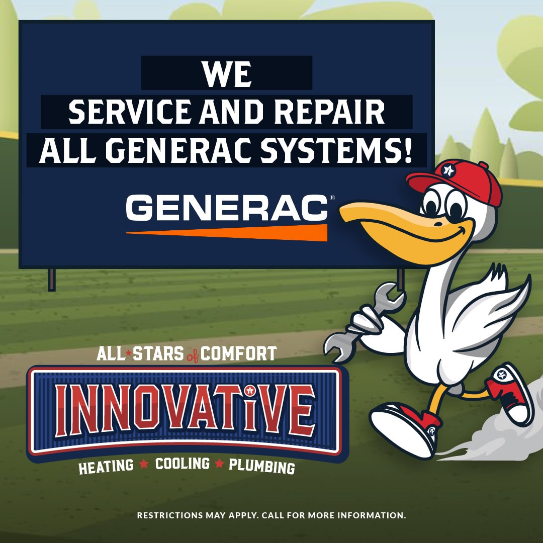 We Service and Repair all Generac systems. Coupon. Innovative Air Solutions.